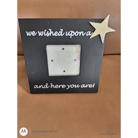 Mudpie Picture Frame Star Black Baby Table Decor - Picture 6 of 10